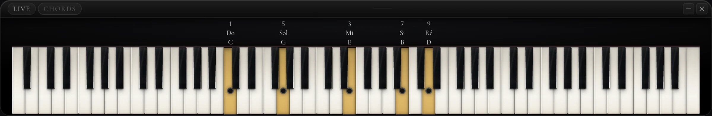 The keyboard window