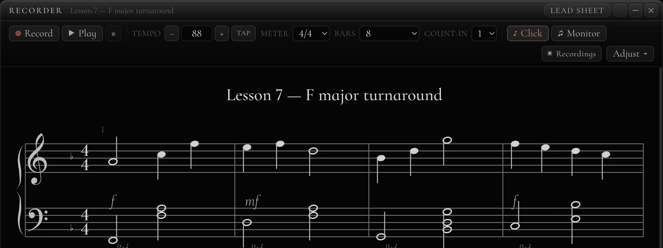 The Recorder in erase mode